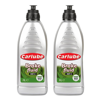 Carlube Synthetic Based DOT 4 Brake Fluid 1 Litre x2 Braking System 2 Litres