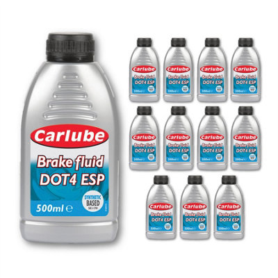 Carlube Synthetic Brake & Clutch Fluid DOT4 Esp Advanced Braking Sys 500ml x12