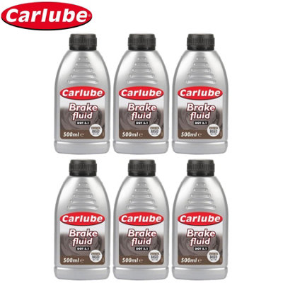 Carlube Synthetic High Performance Based Brake & Clutch Fluid Dot 3 500ml x 6