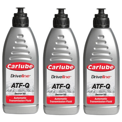 Carlube Transmission Fluid ATF Q Dexron 2 Power Steering Liquid 1L x3