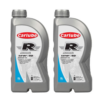 Carlube Triple R 15W-40 A3/A4 SN Oil High Mileage Petrol & Diesel Engines 1L X2