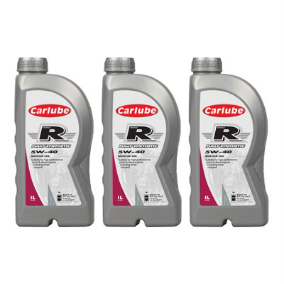 Carlube Triple R 5W-40 Fully Synthetic Low Ash Oil Petrol & Diesel Engines 1L x3