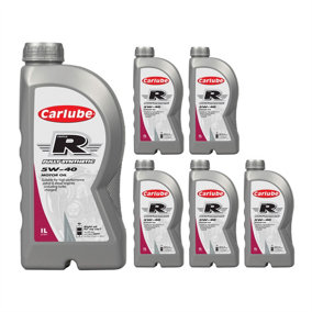 Carlube Triple R 5W-40 Fully Synthetic Low Ash Oil Petrol & Diesel Engines 1L x6