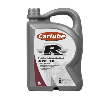 Carlube Triple R 5W-40 Fully Synthetic Low Ash Oil Petrol & Diesel Engines 4L x3