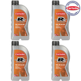Carlube Triple R Fully Synthetic SAE 0W40 A3/B4 1L Litre x4 Lubricant 4 Litres