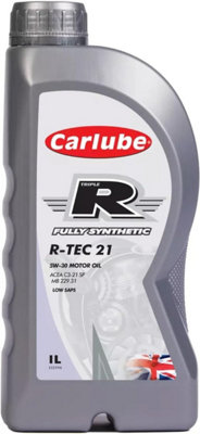 Carlube Triple R , R-TEC 21 5W-30 Motor Oil Fully Synthetic 1L (Pack of 6)