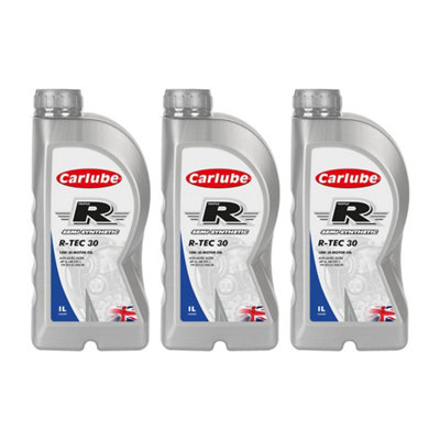 Carlube Triple R , R-Tec  30   10W-30 Semi Synthetic Motor Oil 1L (Pack of 3)