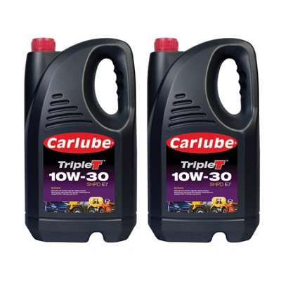 Carlube Triple T SAE 10W-30 SHPD E7 Commercial Engine Oil 5L 5 Litres x2