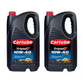 Carlube Triple T SAE 10W-40 UHPD E6 Commercial Engine Oil 5L 5 Litres x2