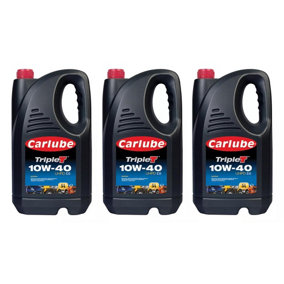 Carlube Triple T SAE 10W-40 UHPD E6 Commercial Engine Oil 5L 5 Litres x3