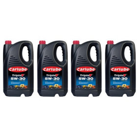 Carlube Triple T SAE 5W30 UHPD E4 Commercial Engine Motor Oil 5L 5 Litres x4