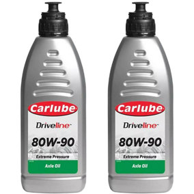 Carlube XEY011 Gear Oil Lubricant Automotive Care Ep 80W90 1 Litre x2