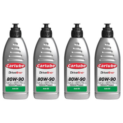 Carlube XEY011 Gear Oil Lubricant Automotive Care Ep 80W90 1 Litre x4