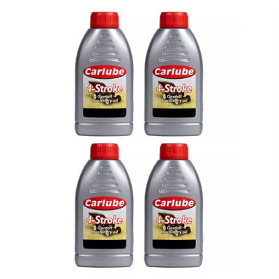 Carlube XLM501 4 Stroke Lawn Mower Garden Machinery Oil Treatment 500ml x 4