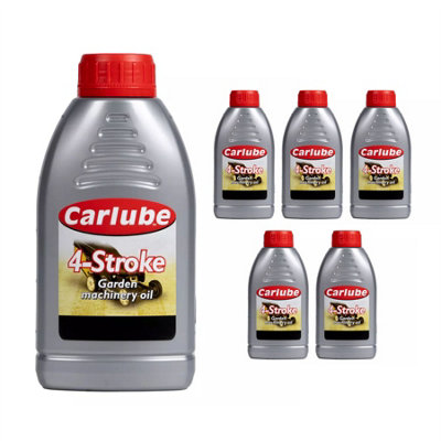 Carlube XLM501 4 Stroke Lawn Mower Garden Machinery Oil Treatment 500ml x 6
