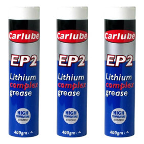 Carlube YLC400 EP2 Lithium Complex Grease Cartridge High Temperature 400g x3