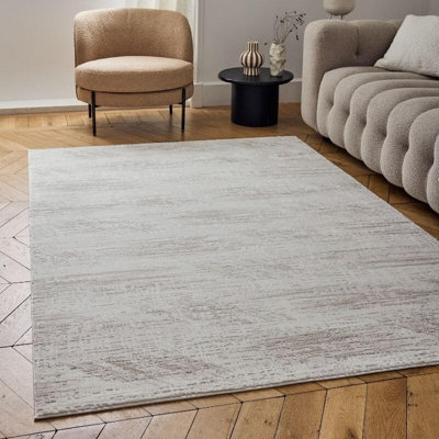 Carmel Cream/Beige Abstract Area Rug and Runner Non Shedding, Stain Resistant, Soft