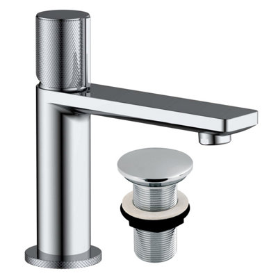 Carmelo Polished Chrome Deck-mounted Basin Mono Mixer Tap