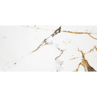 Carmen Shiny Gold Glossy 300mm x 600mm Ceramic Wall Tiles (Pack of 10 w/ Coverage of 1.8m2) - 3