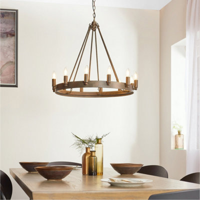 Carmichael Aged Metal 12 Light Ceiling Pendant