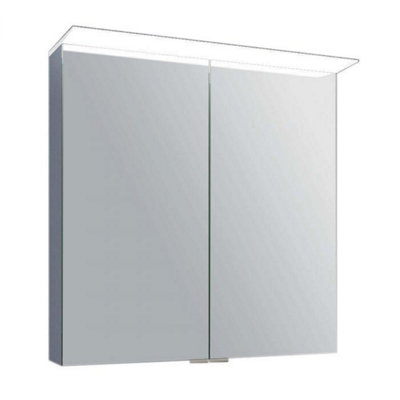 Carmie LED Illuminated Double Mirrored Wall Cabinet (H)715mm (W)600mm