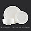 Carnaby Chelsea 12 Piece Dinner Set Plates and Bowls Porcelain Linen