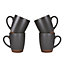 Carnaby Stonebridge Mugs Set of 4 Tea and Coffee Cups Grey