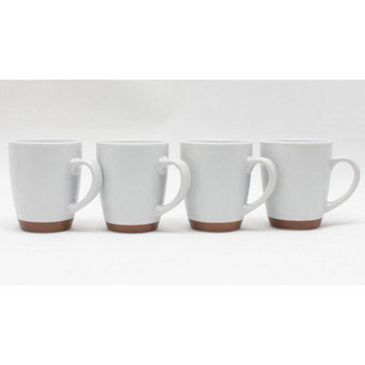 Carnaby Stonebridge Mugs Set of 4 Tea and Coffee Cups White