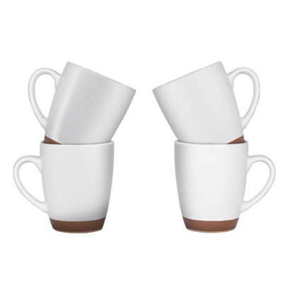 Carnaby Stonebridge Mugs Set of 4 Tea and Coffee Cups White