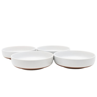 Carnaby Stonebridge Pasta Bowl Set of 4 Stoneware Dish Dishwasher Safe White