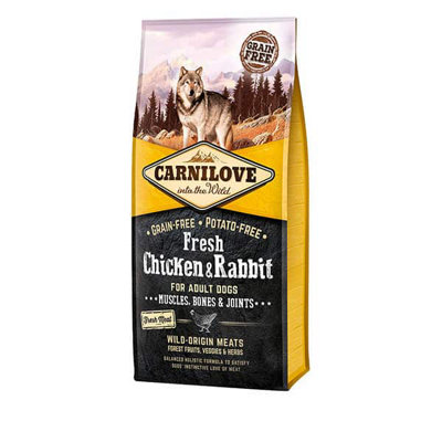 Carnilove Fresh Chicken & Rabbit Grain-Free Dry Dog Food 12 kg