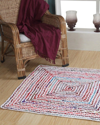 CARNIVAL Square Bedroom Rug Ethical Source with Recycled Fabric / 150 ...
