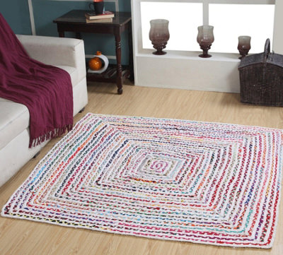CARNIVAL Square Bedroom Rug Ethical Source with Recycled Fabric / 150 ...