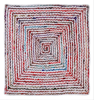 CARNIVAL Square Bedroom Rug Ethical Source with Recycled Fabric / 150 ...