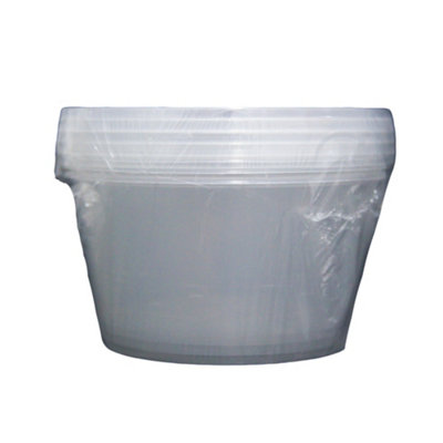 Round plastic store tubs