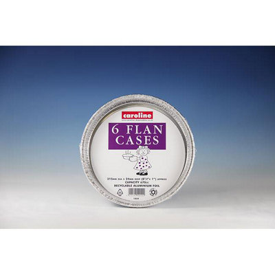 Caroline Foil Flan Cases 670ml / 8 x 1'' / 215 x 24mm 6pk 1054 One ...