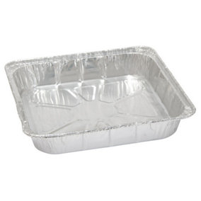 Caroline Foil Food Trays (Pack Of 2) Silver (9 x 12in)