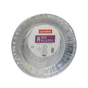 Caroline Foil Pie Plate (Pack of 8) Silver (8in)