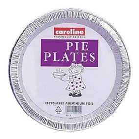 Caroline Foil Pie Plates (Pack Of 6) Silver (9in)