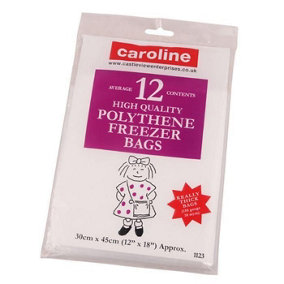 Caroline Freezer Bag (Pack of 12) White (One Size)