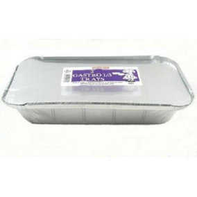 Caroline Gastronorm Trays (Pack Of 2) Silver (One Size)