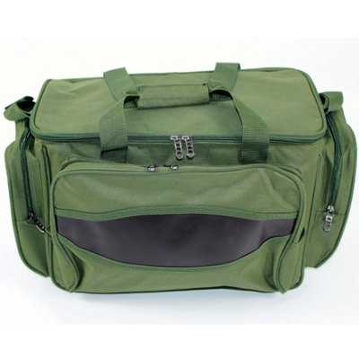 Carp Coarse Fishing Tackle Bag Green Insulated Carryall Holdall Padded