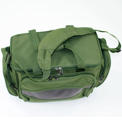 Carp Coarse Fishing Tackle Bag Green Insulated Carryall Holdall Padded
