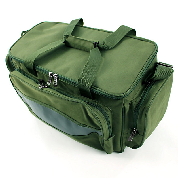 Carp Coarse Fishing Tackle Bag Green Insulated Carryall Holdall Padded