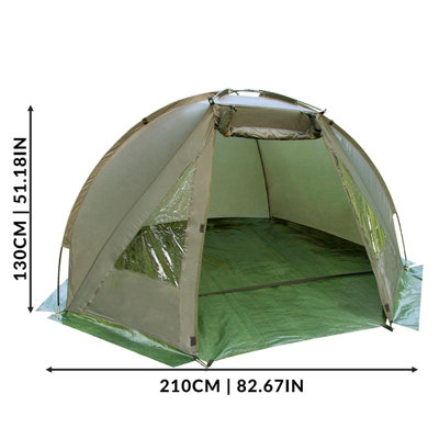 Carp Fishing Bivvy Day Tent Shelter 1-2 Man Lightweight Waterproof - Pukkr - 4