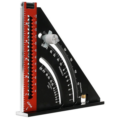 Carpenter Square Metal Aluminum Folding Triangle Ruler Combination ...