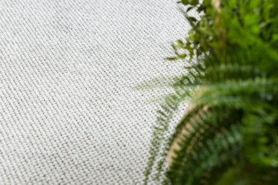 Carpet CASABLANCA LOOM silver, loop, soft indoor & outdoor 400x400 cm