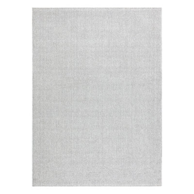 Carpet CASABLANCA LOOM silver, loop, soft indoor & outdoor 400x400 cm