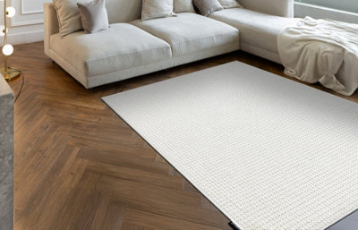 Carpet CASABLANCA LOOP white loop, soft 400x400 cm