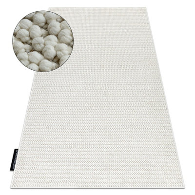 Carpet CASABLANCA LOOP white loop, soft 400x400 cm